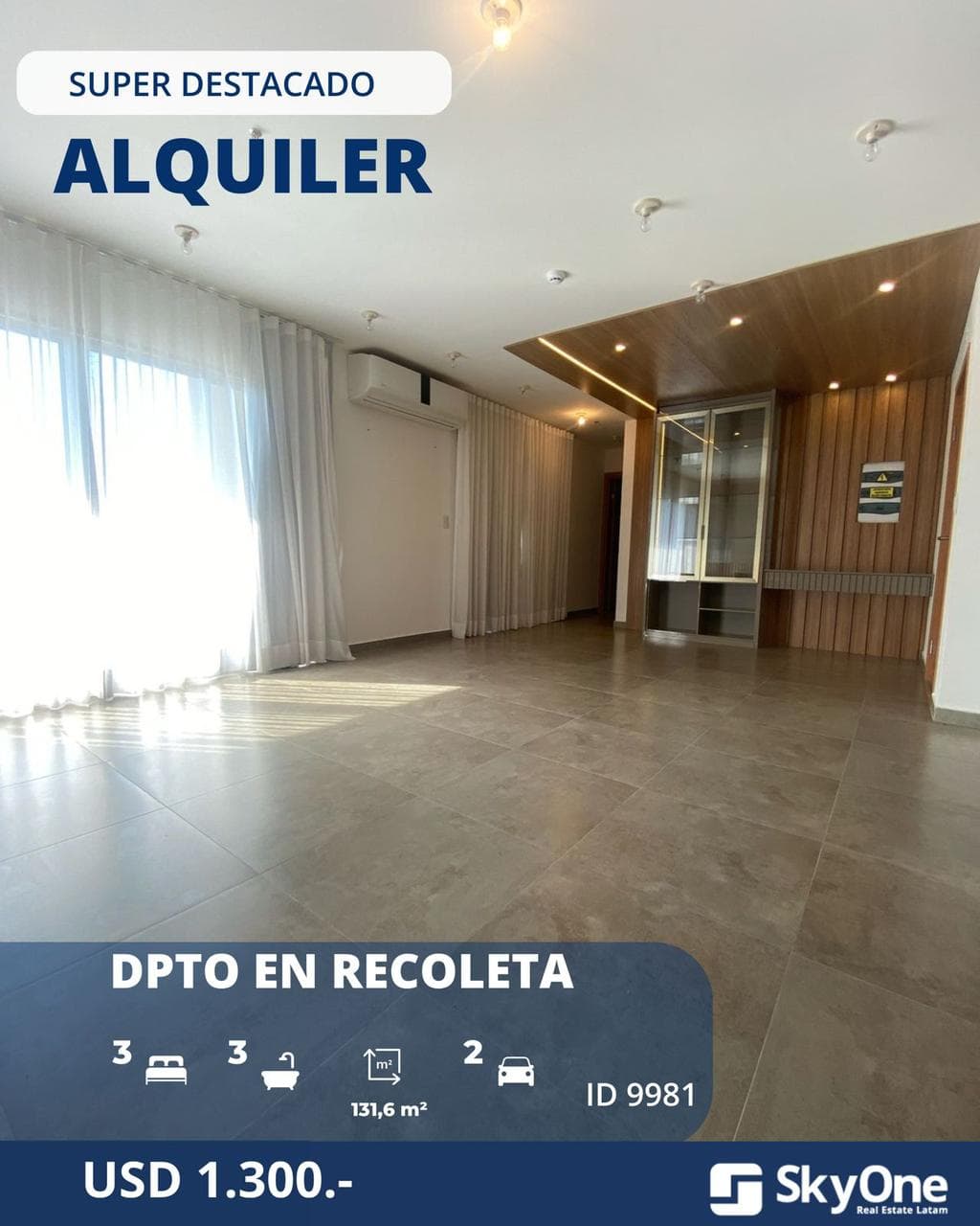 Dpto de 3 dormitorios en barrio Recoleta — foto 2