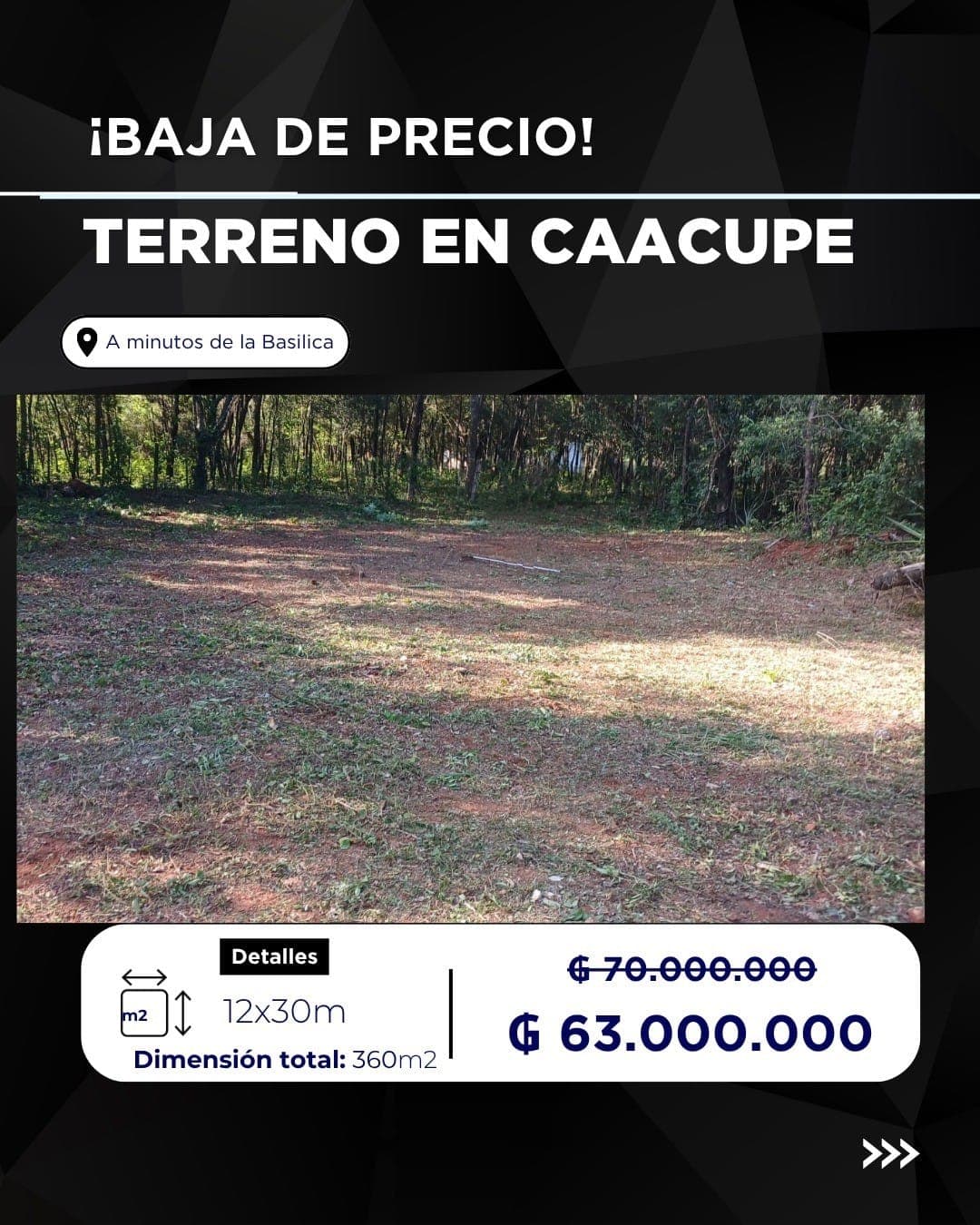 Terreno en Esquina en Venta – Caacupé