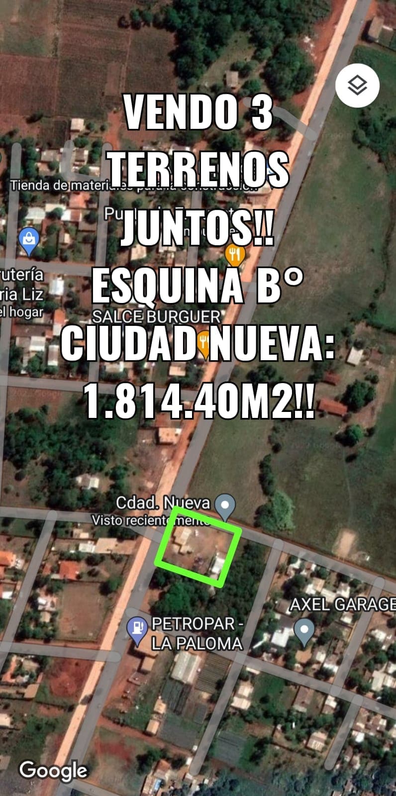 3 terrenos juntos: 1.814m2 esquina en b° ciudad nueva!!, foto 3