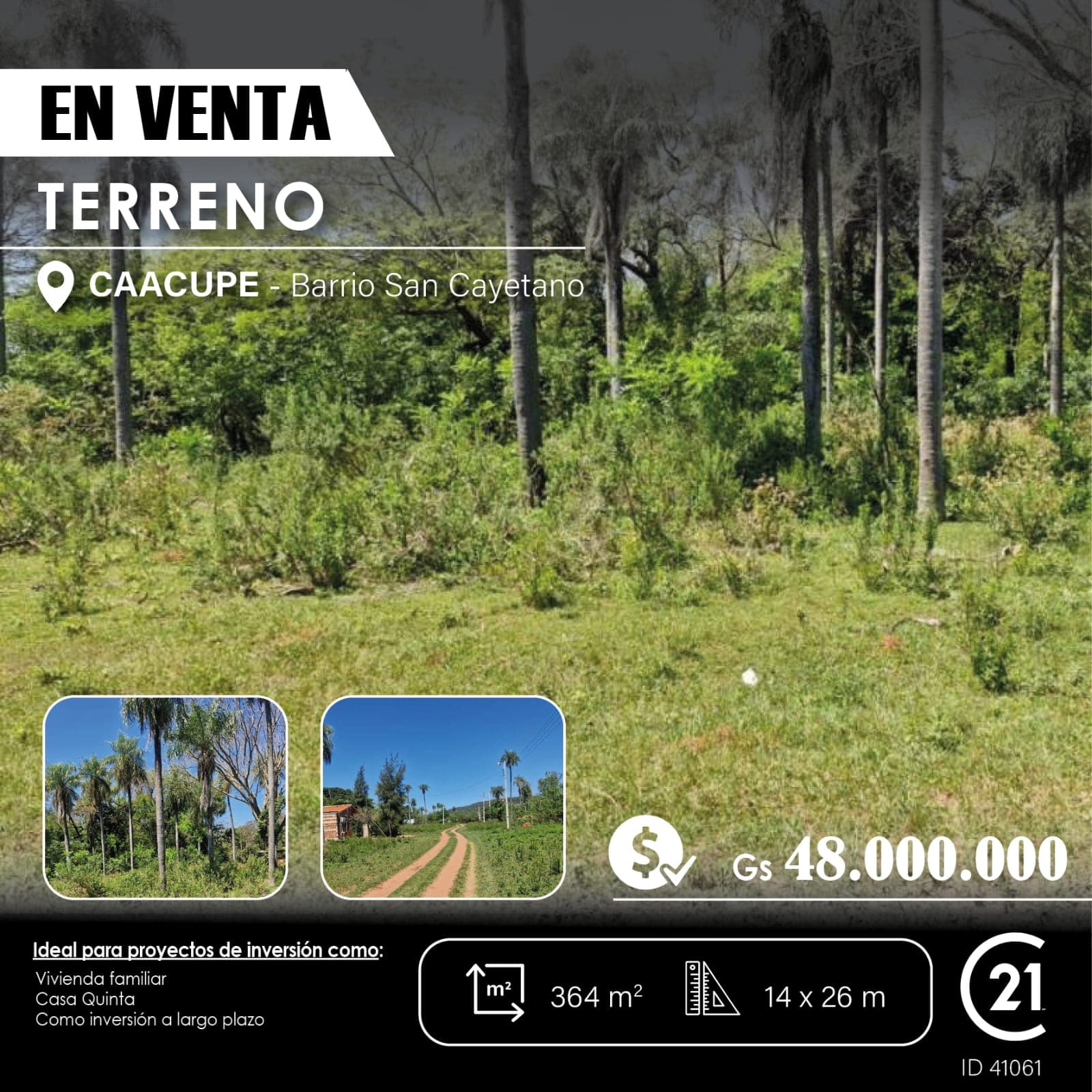 Terreno en Caacupe a 200 metros de Juan E. Oleary, foto 1