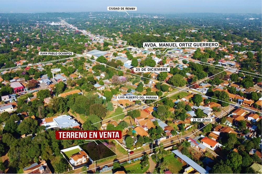 Vendo Terreno en Esquina en San Lorenzo