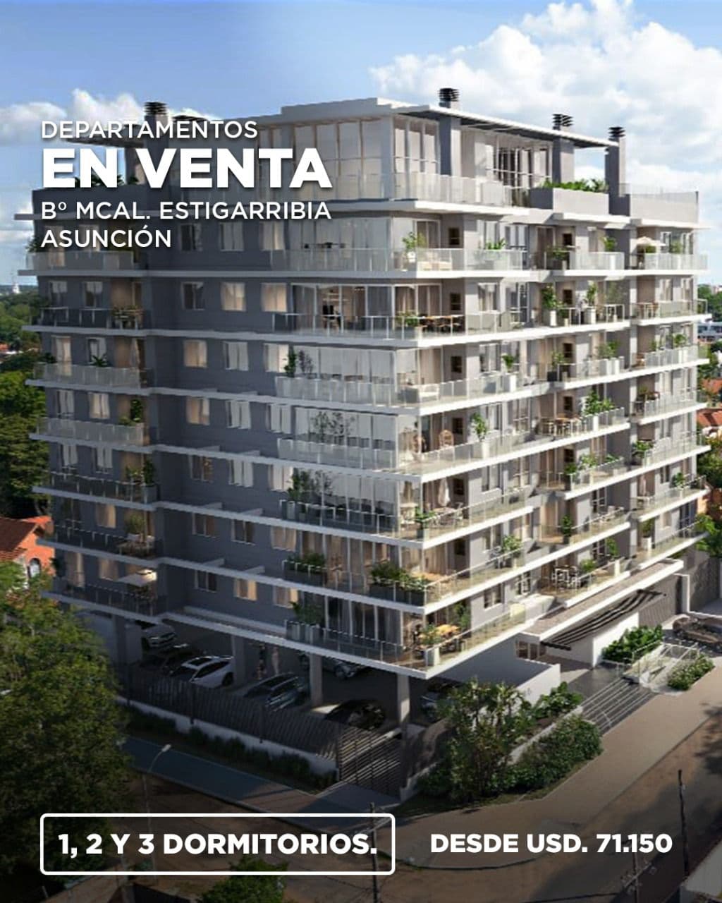Depto en bo mcal estigarribia a 1 cuadra de boggiani