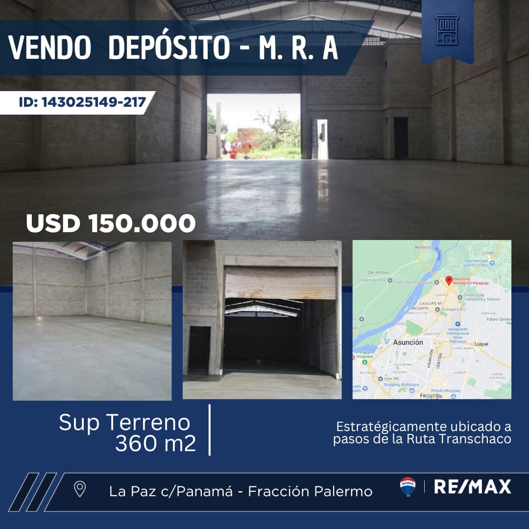 Vendo deposito en Mariano Roque Alonso