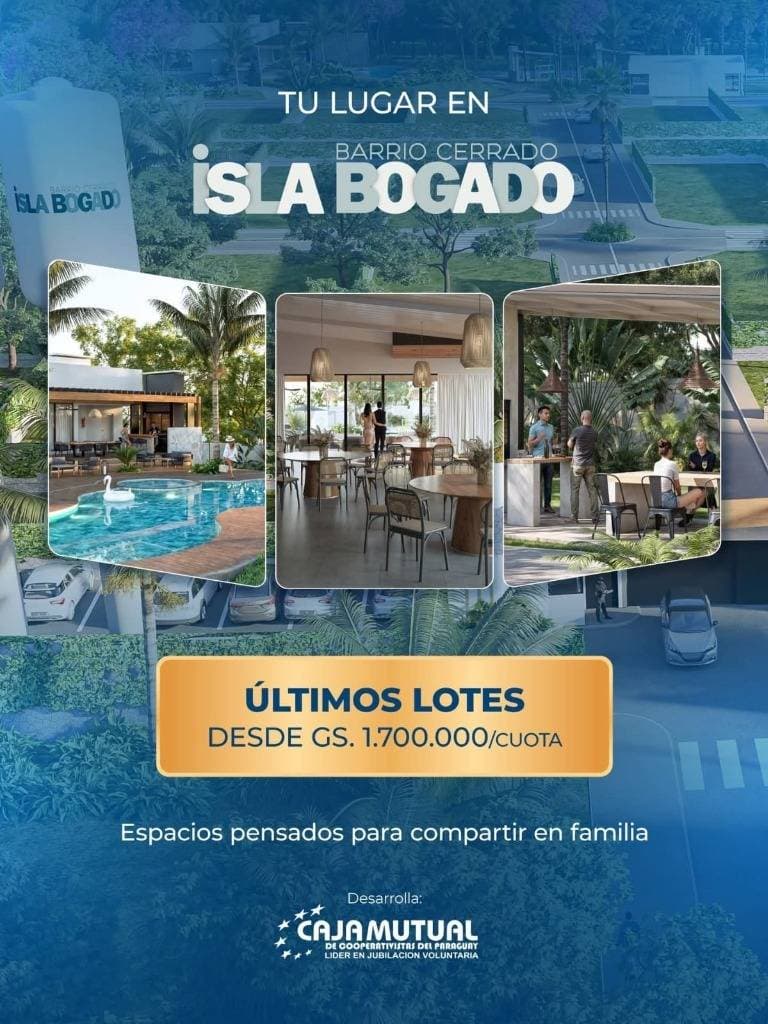 Lotes en barrio cerrado isla bogado Luque, foto 3