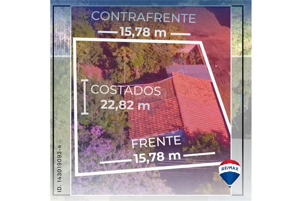 Venta terreno con casa en lambare- 15 de frente