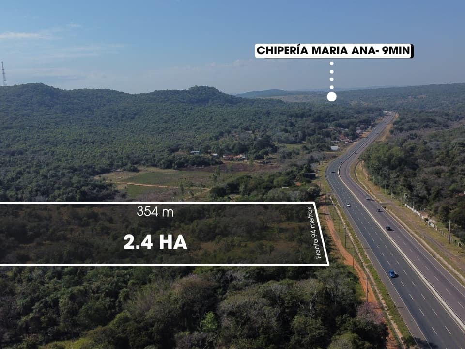 Terreno de 24.837 m2 sobre ruta 2 caacupe, foto 3