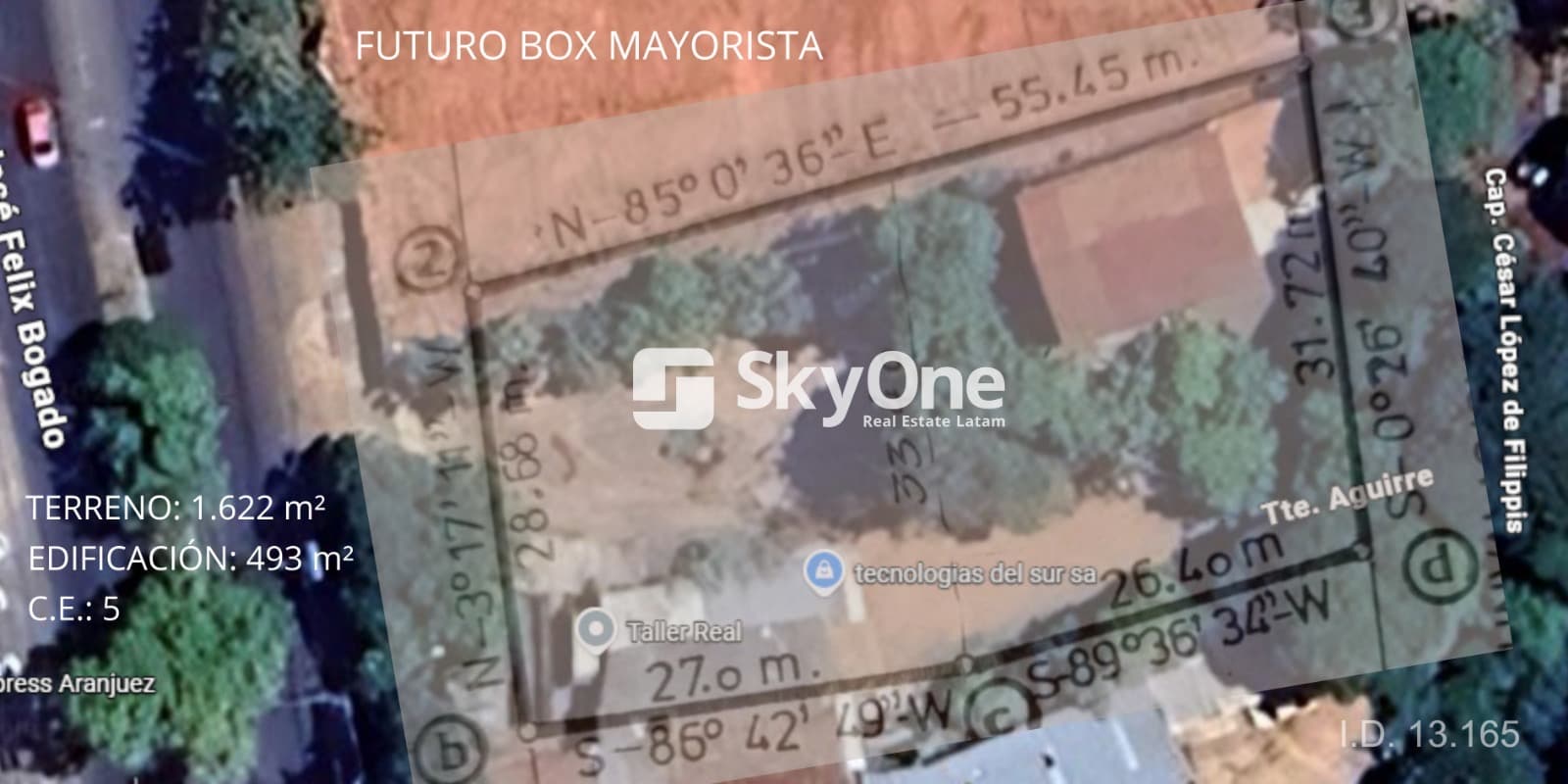 En venta amplio propiedad terreno sobre la avenida Félix Bogado 1.622m2, foto 2