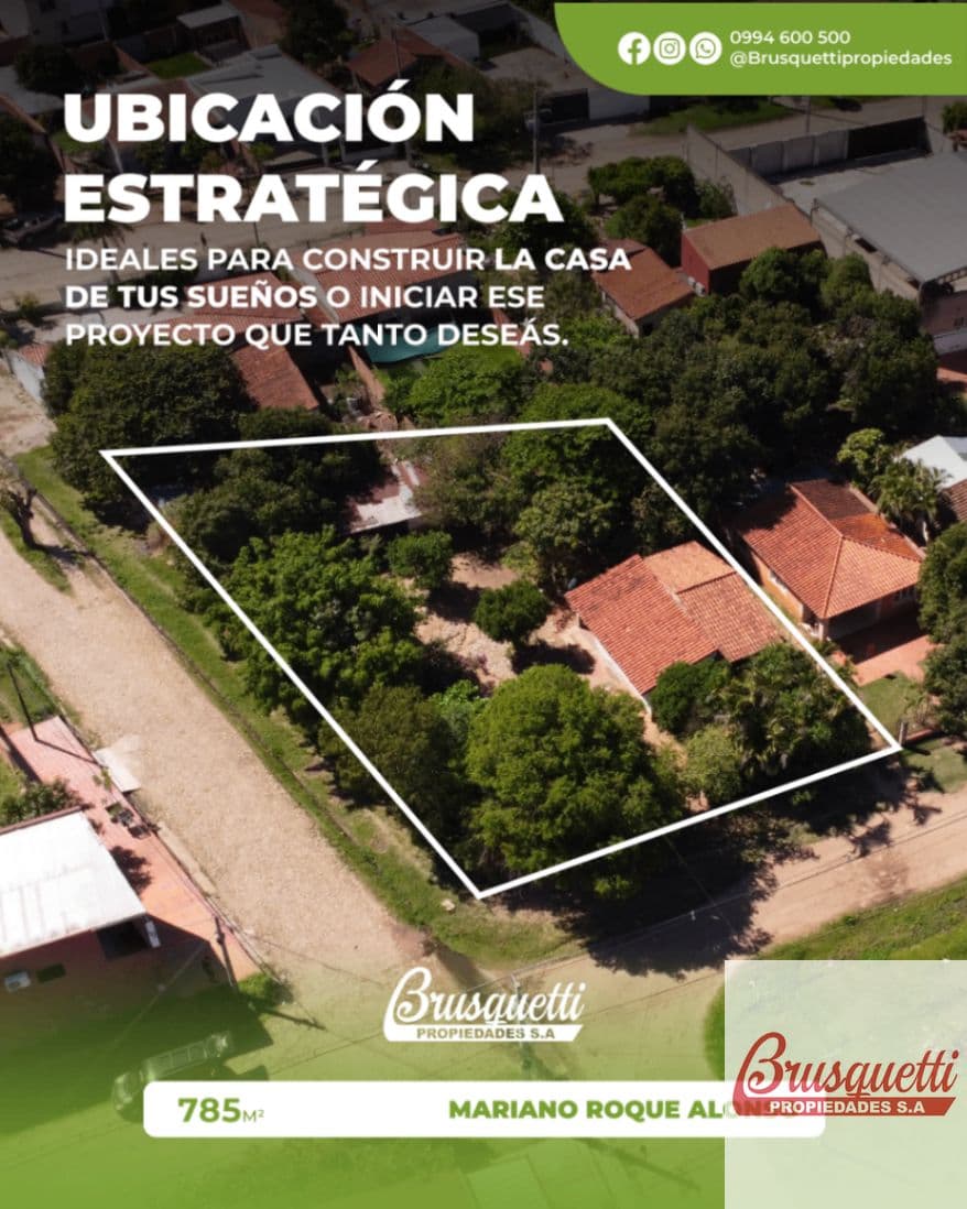 Terreno en venta de 785m2 ubicado en Mariano Roque Alonso