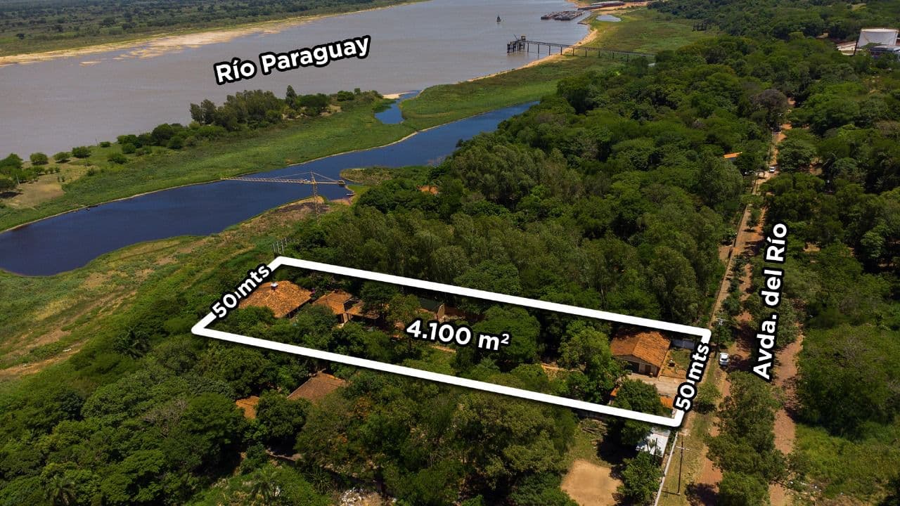 Quinta De 4.100 M2 En San Antonio. Frente De 50 M2 Sobre El Rio Paraguay, foto 4
