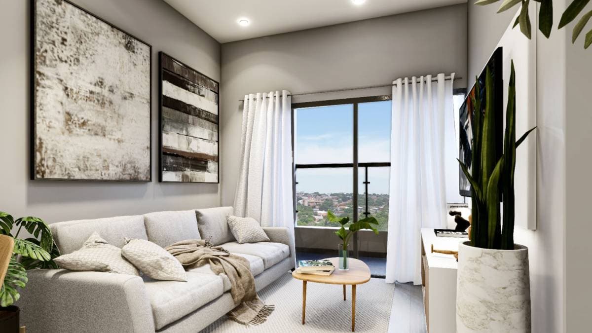 Departamento en pozo de 1 dormitorio edificio living Trinidad - Asunción, foto 4