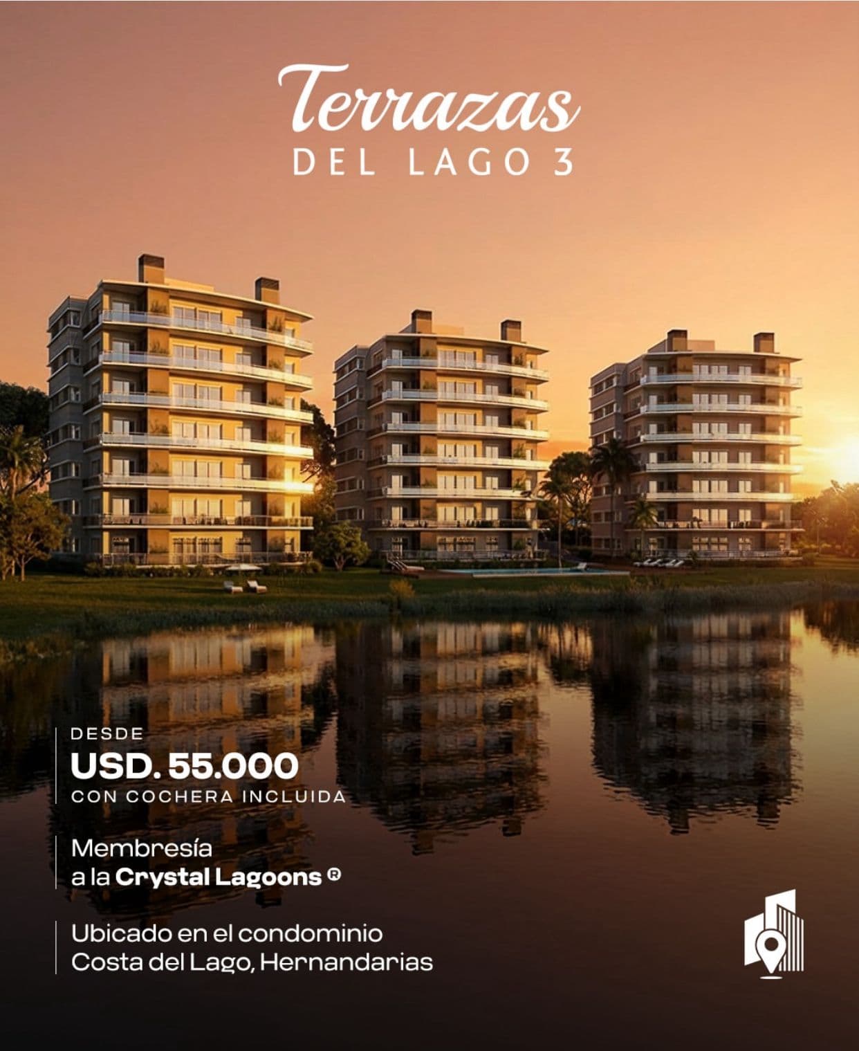 Departamento en pozo TERRAZAS DEL LAGO — foto principal