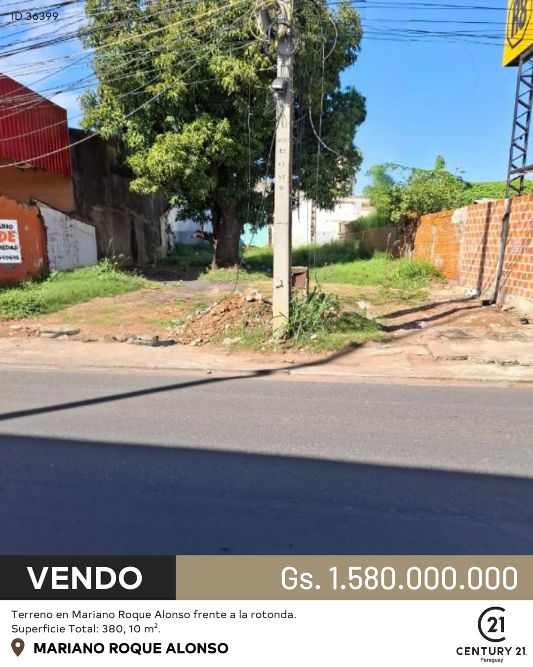 Terreno en Venta sobre Ruta Transchaco