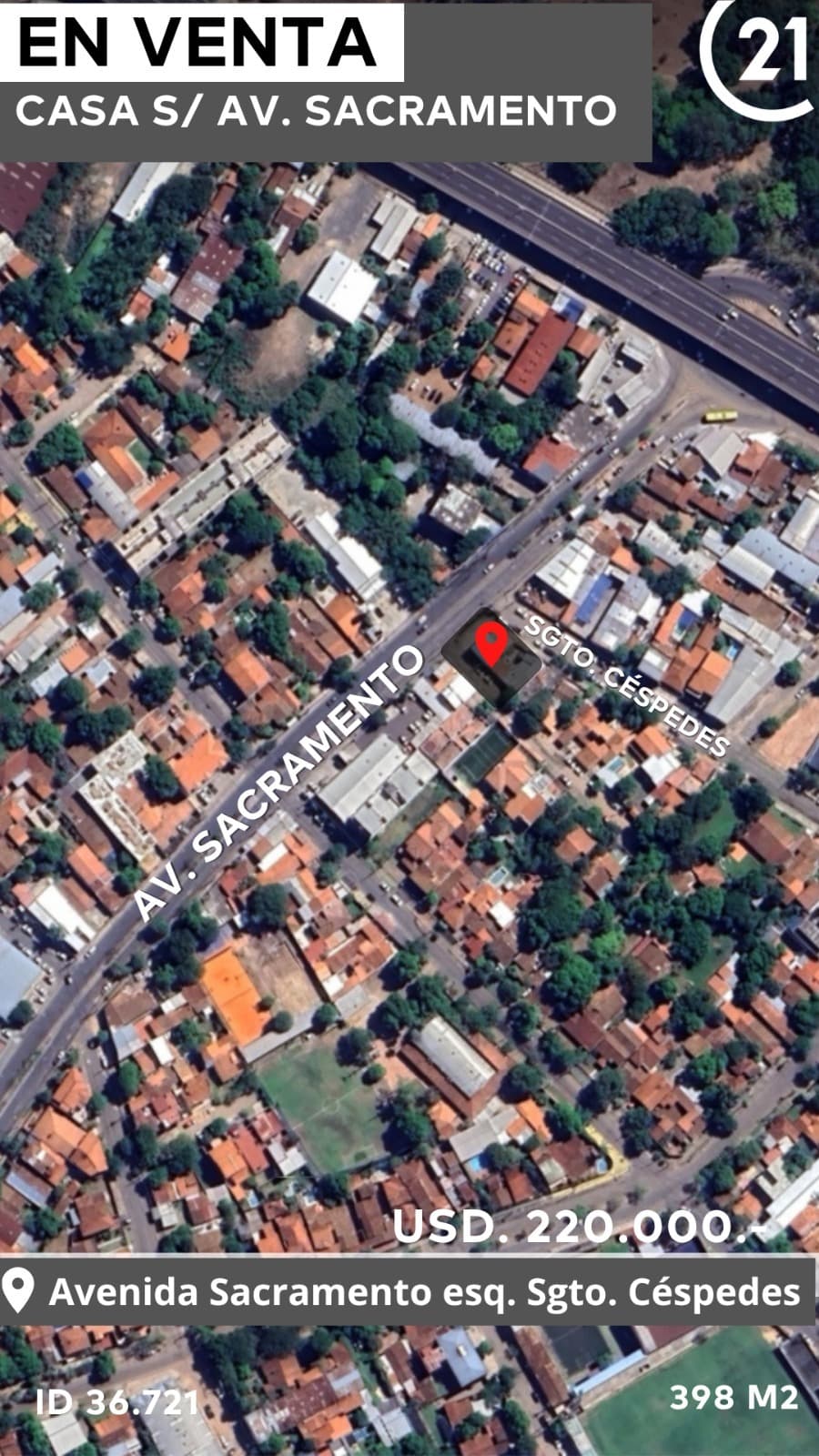VENDO inmueble sobre Sacramento, para comercio o vivienda
