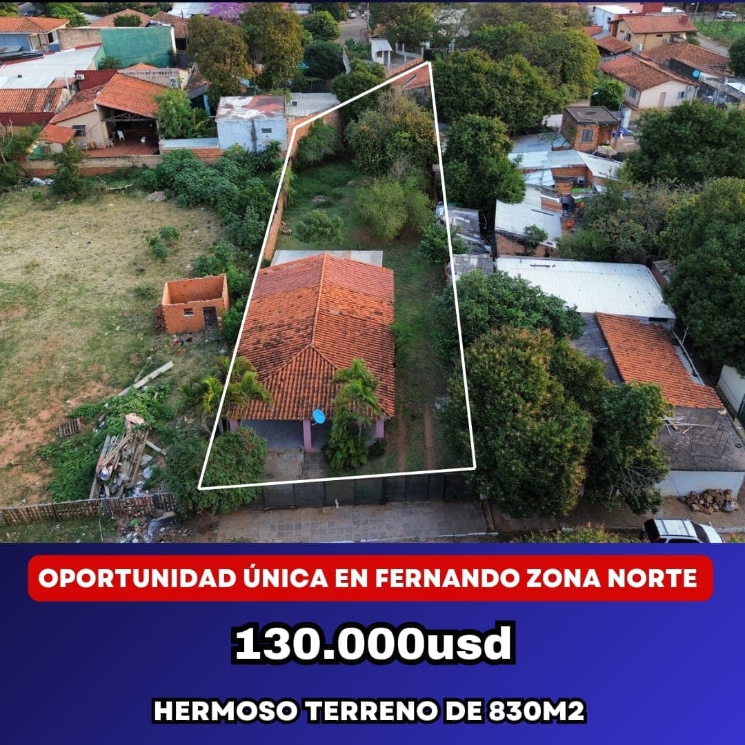 Vendo terreno en fernando zona norte