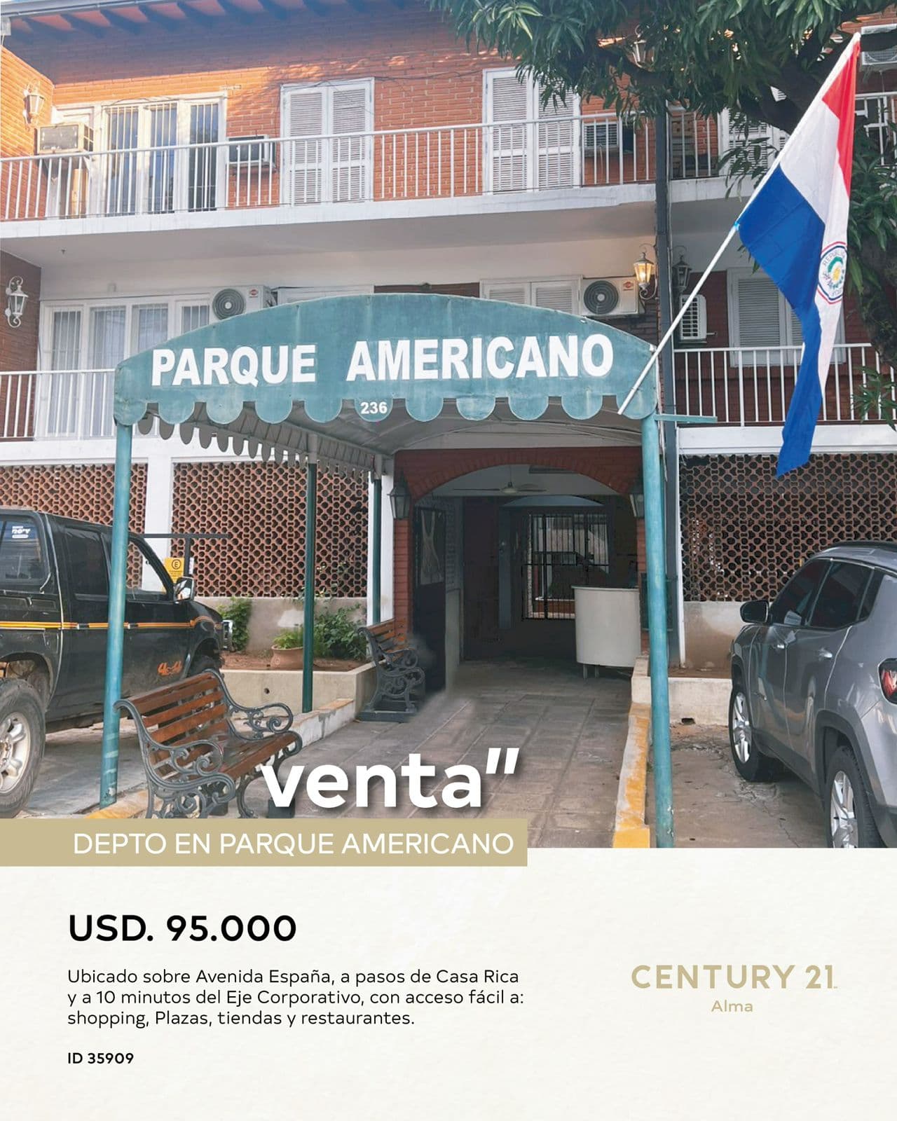 ¡oportunidad única! Venta de departamento en parque americano