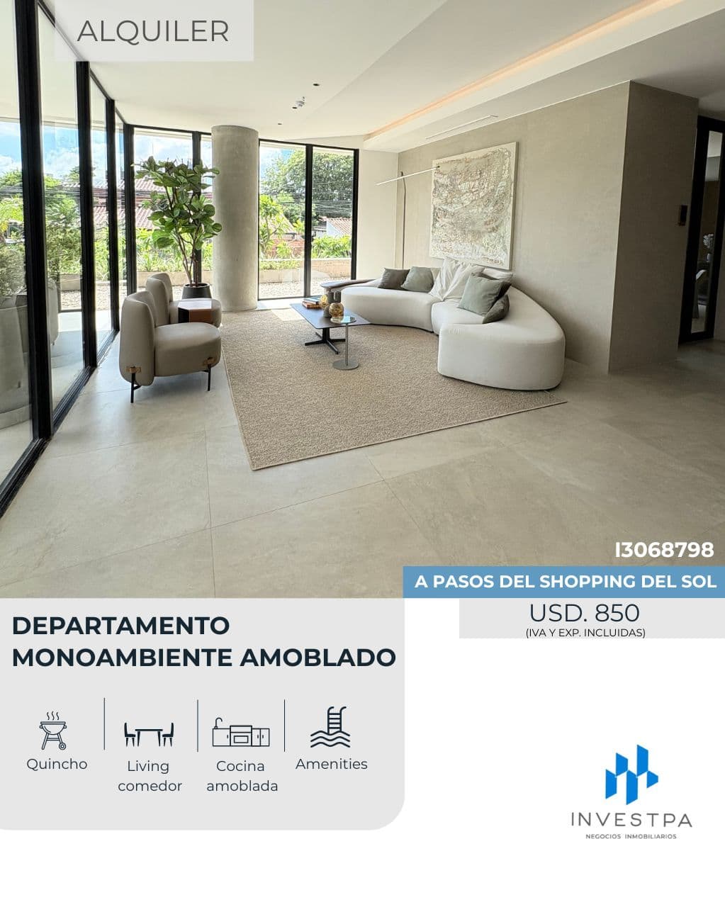 Alquilo monoambiente amoblado