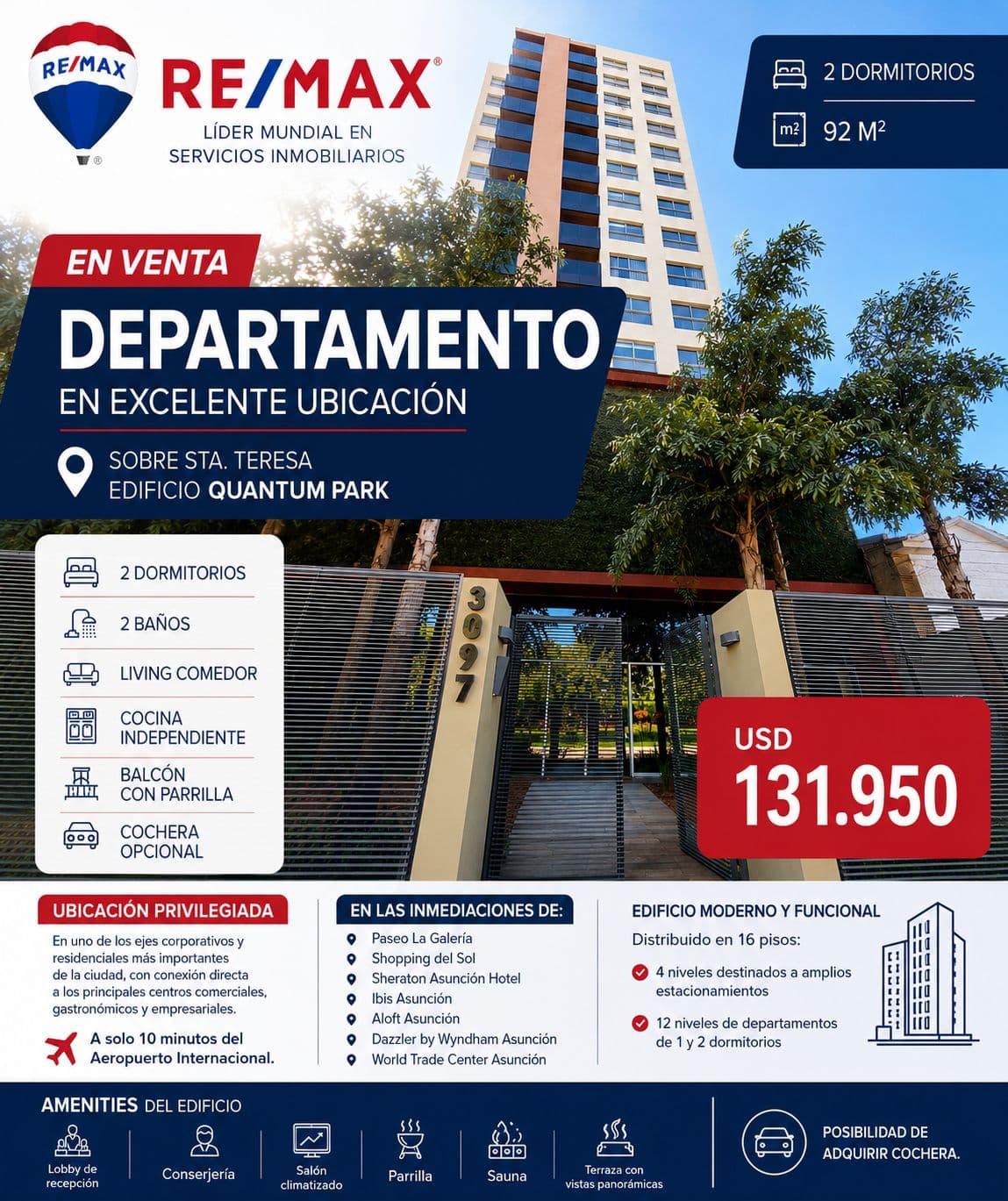 Departamento quantum park-santa teresa