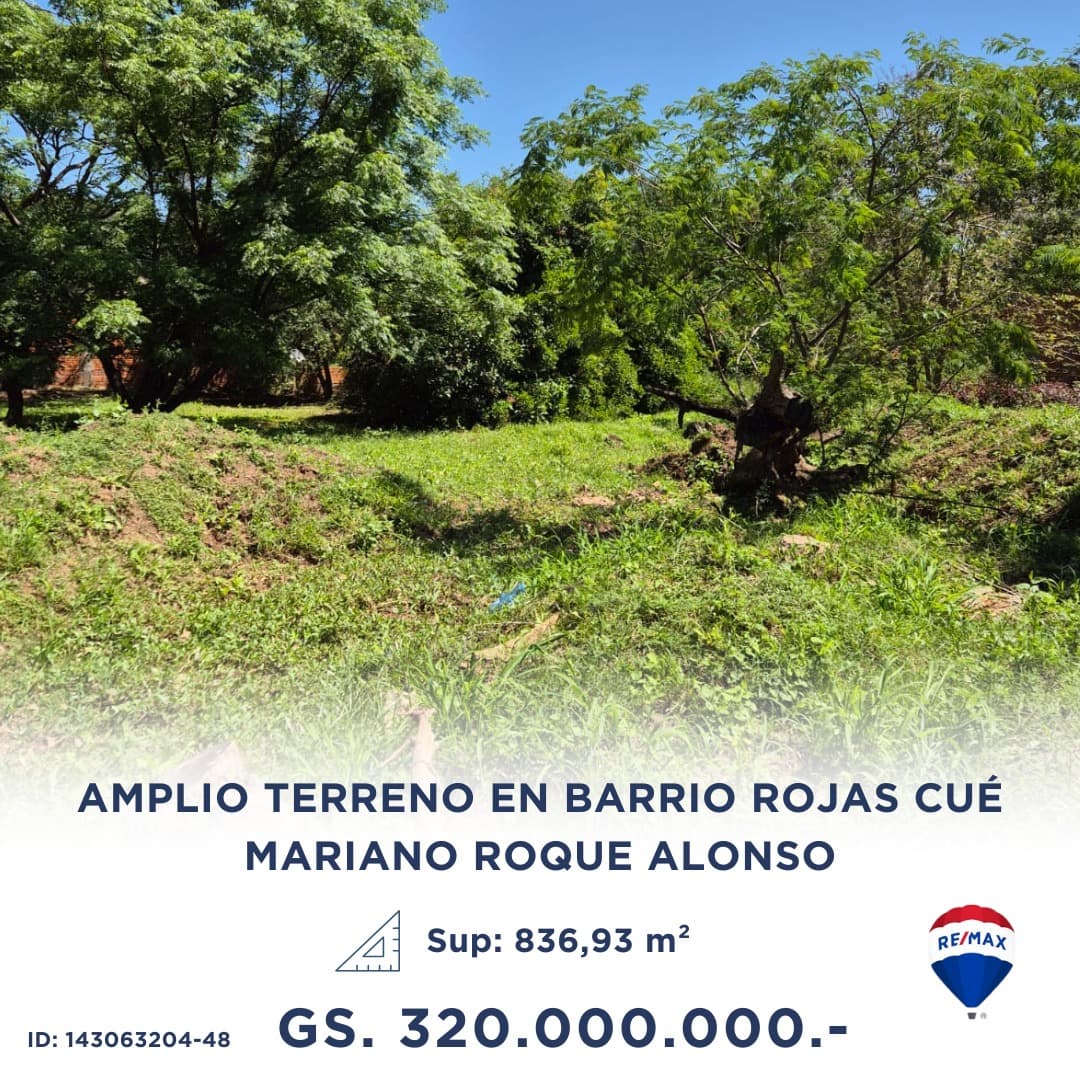 Amplio terreno en Mariano Roque Alonso