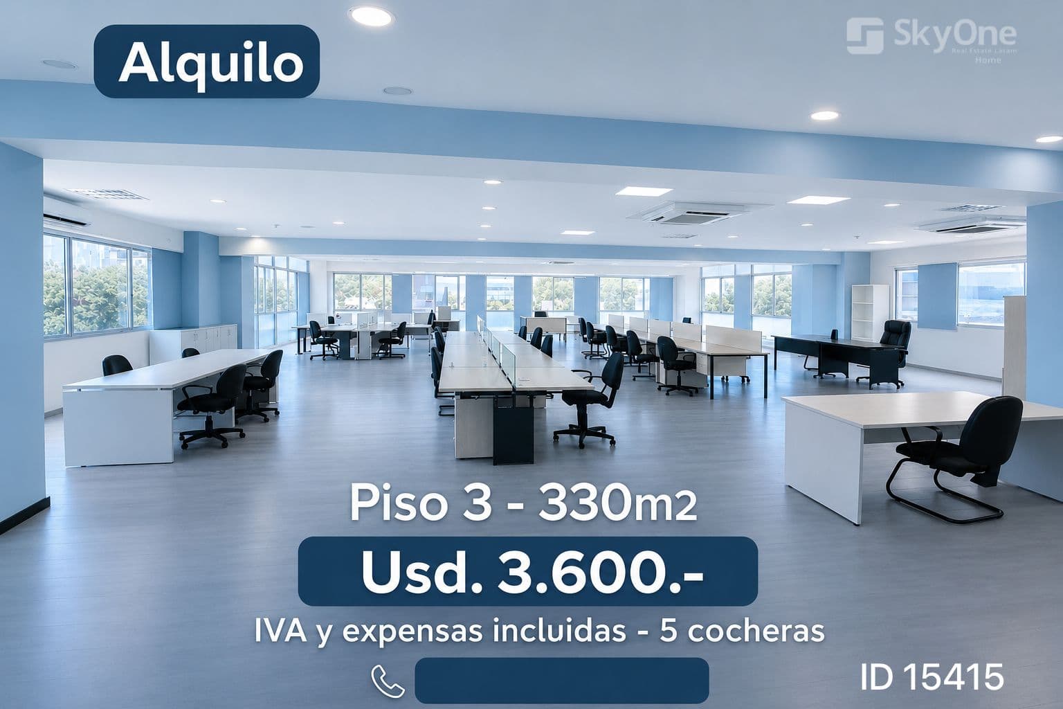 Oficina amoblada zona shopping galeria