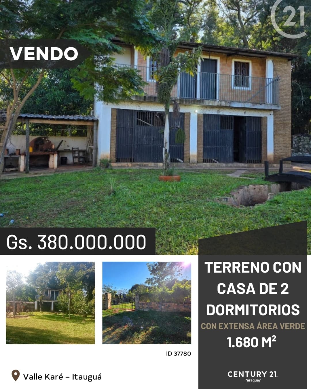 Vendo casa quinta en Itaugua