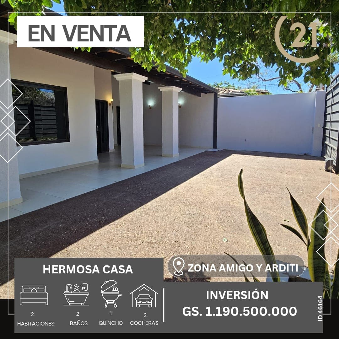 Hermosa casa de 2 dormitorios en Fernando de la Mora - zona sur, foto 1