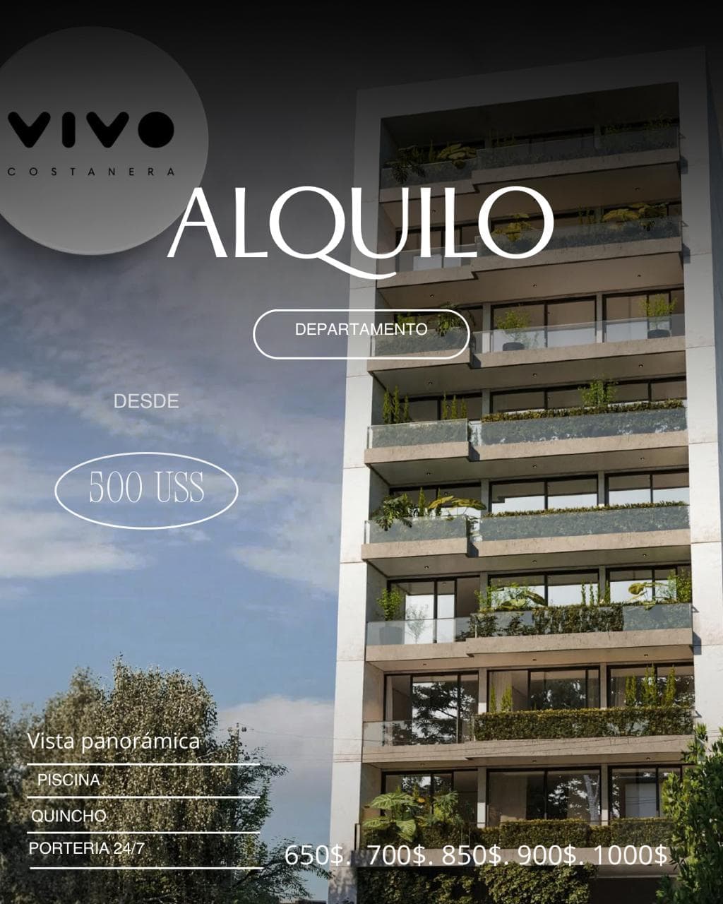 Alquiler de Departamento en Encarnación - VIVO costanera