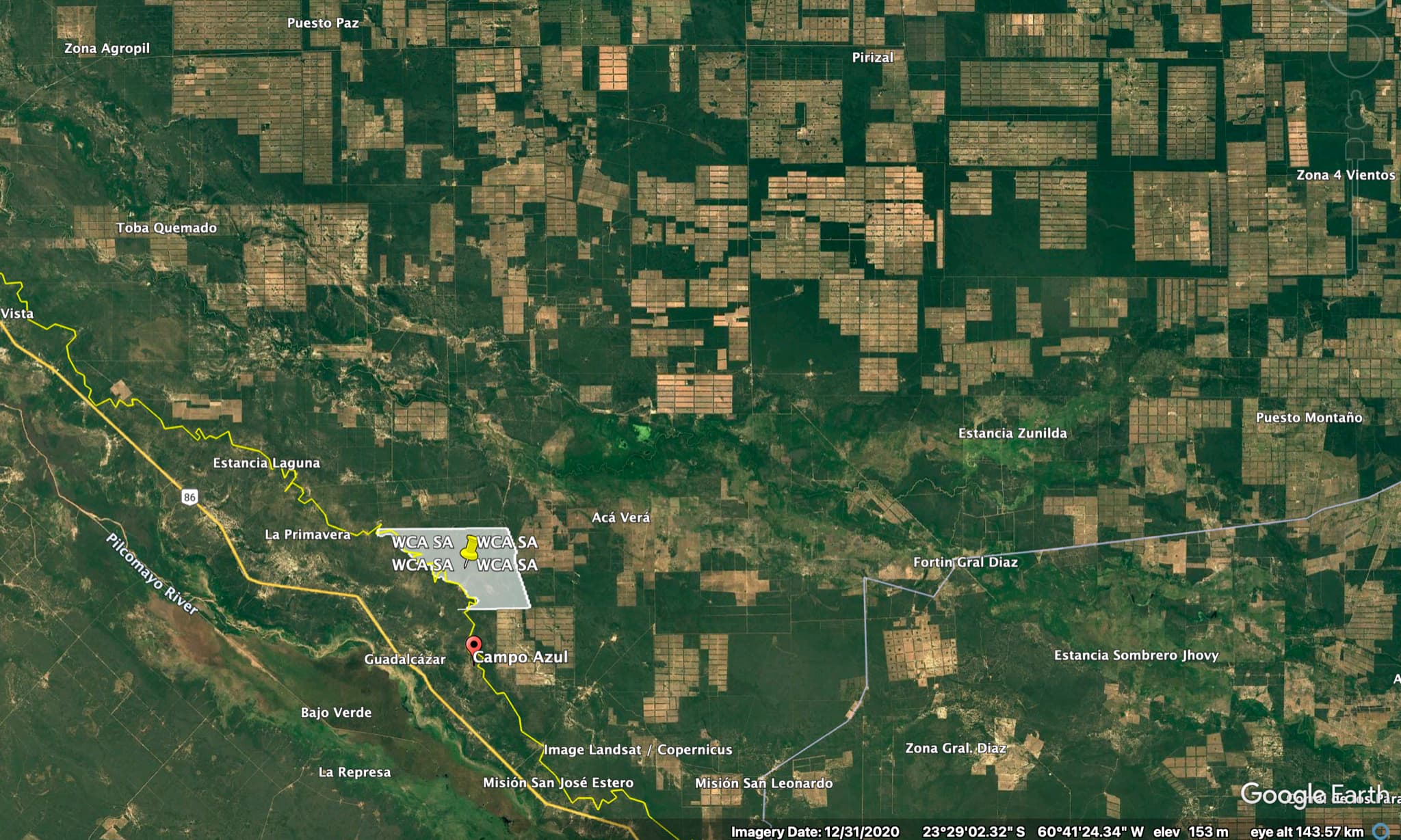 8.141 Há En Boquerón, Localidad Gral. Díaz, Cercano A Frontera Con Argentina