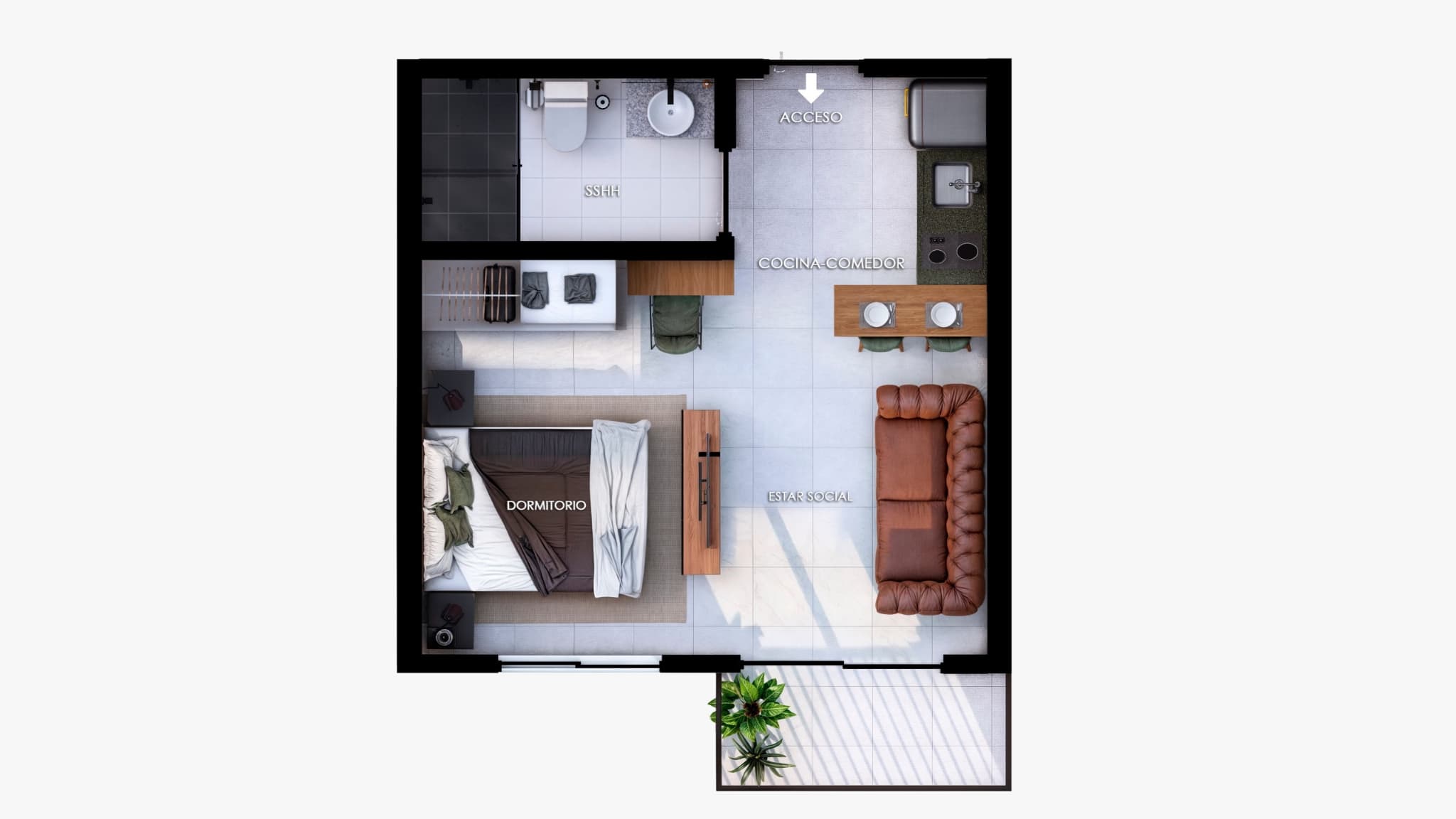 Monoambientes en soho flats, b° Recoleta