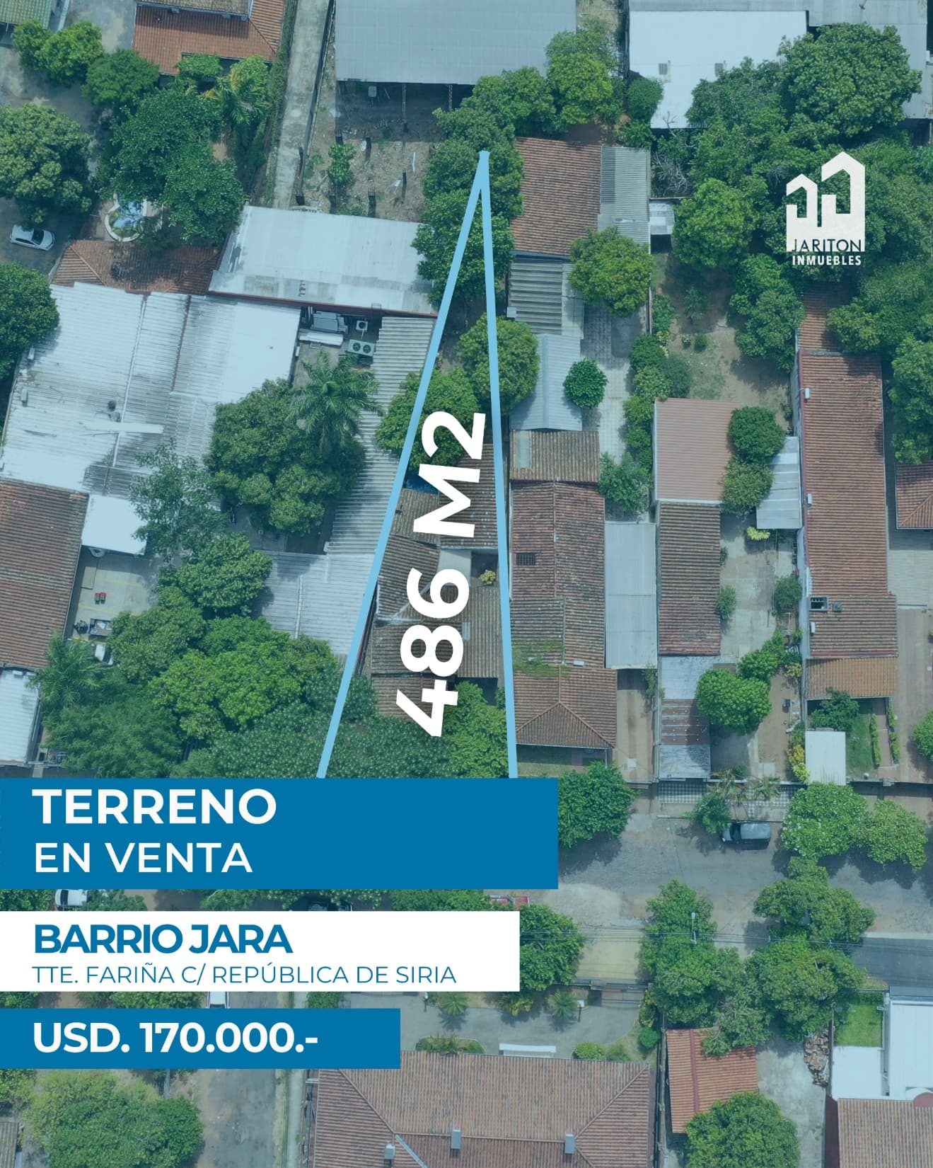 Venta de terreno en barrio Jara
