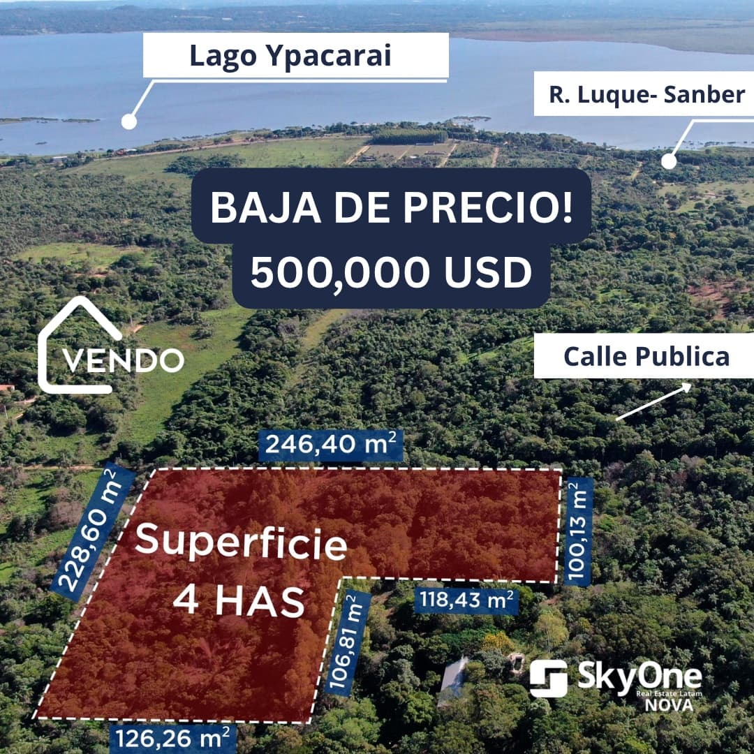 Vendo 4 hectareas en San Bernardino