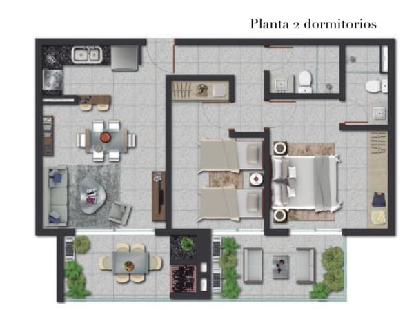 Departamento de 2 dormitorios en edificio manantiles iturbe — foto 1