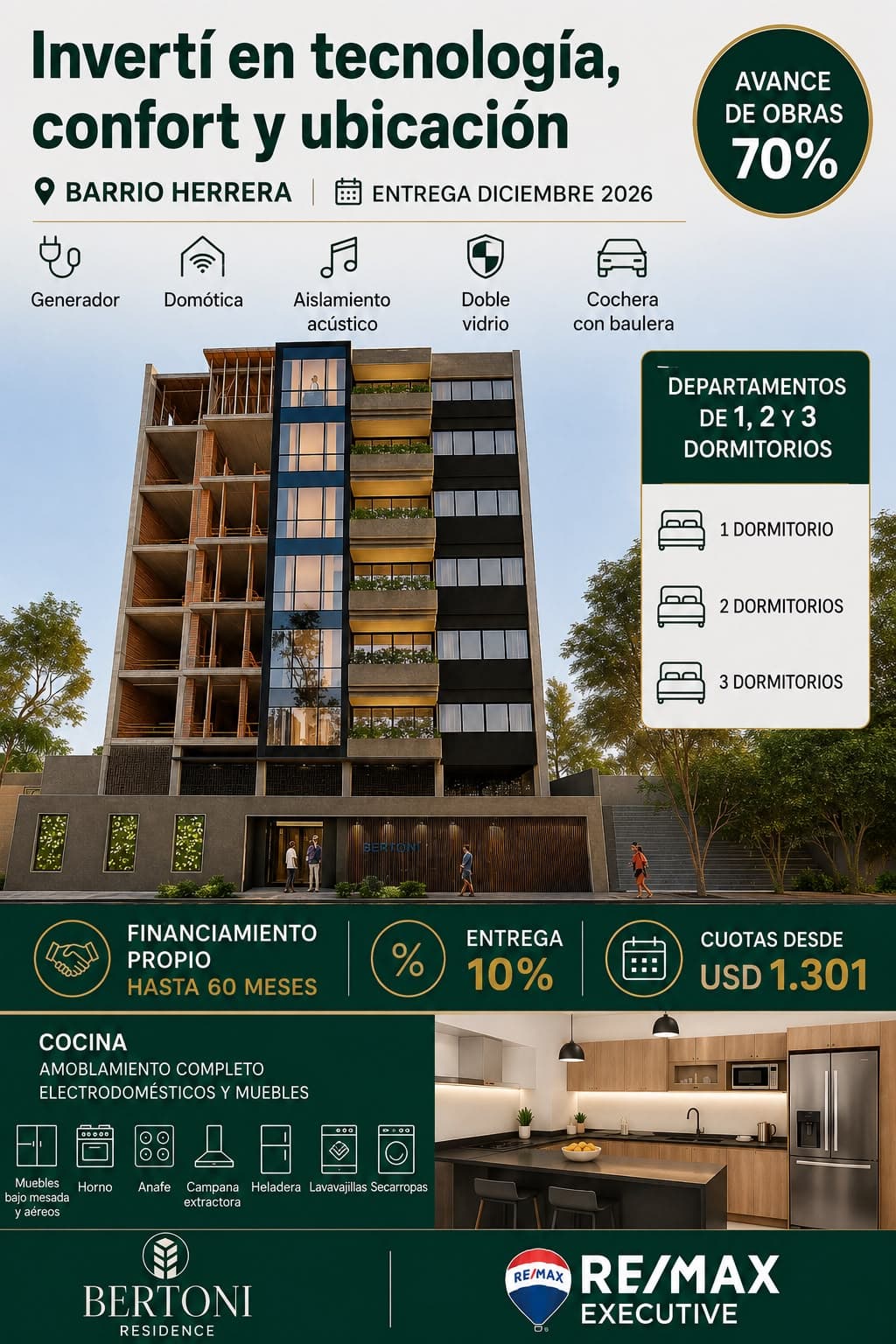 Vendo departamentos-barrio Herrera-bertoni residence