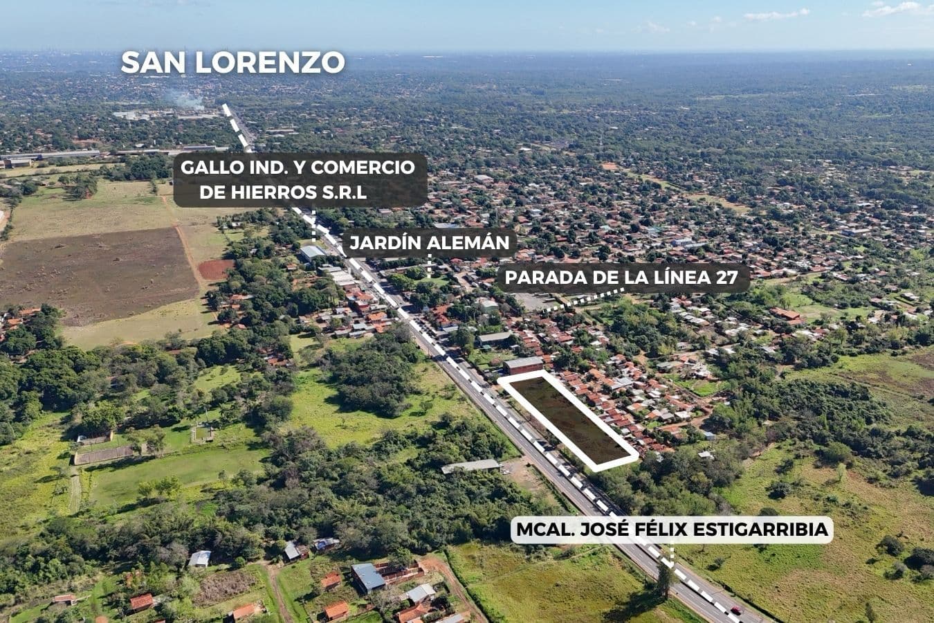 Terreno Único con 173 m de Frente sobre la Ruta PY02 – Capiatá, foto 4