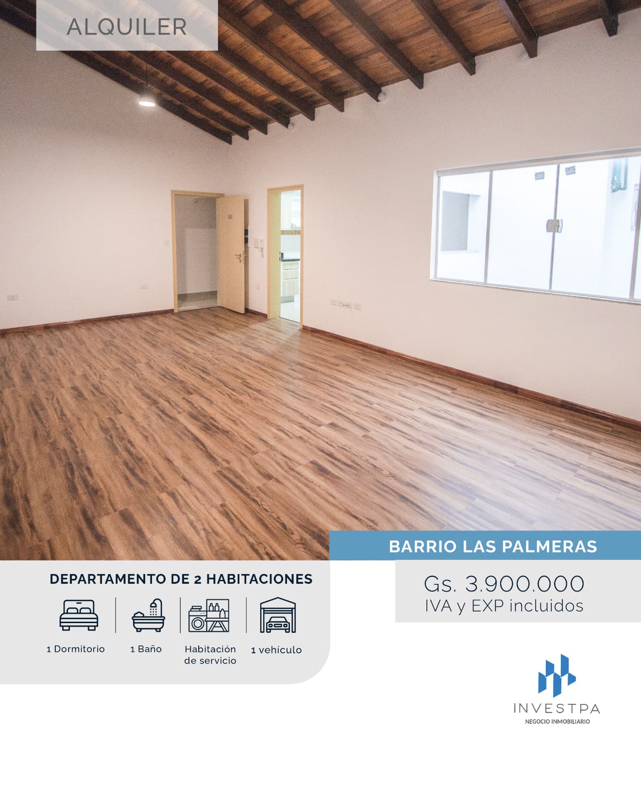 de departamento de 2 habitaciones en Las Palmeras, foto 3