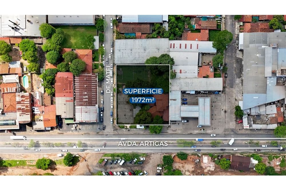 Amplio terreno comercial en esquina sobre avda. Artigas. 1,250,000 $