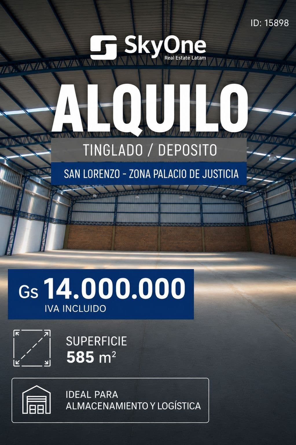 Alquilo depósito en San Lorenzo zona palacio de justicia