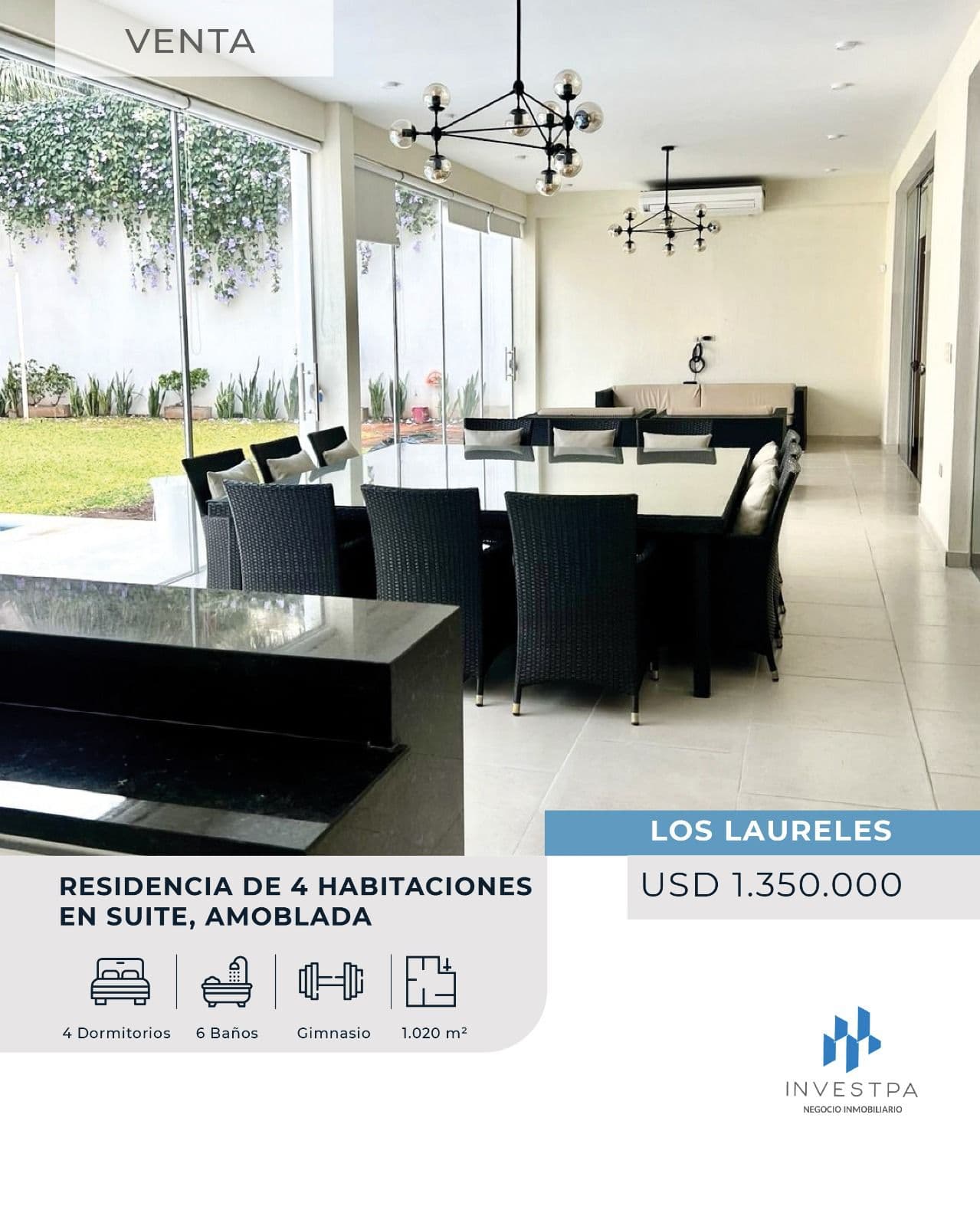 Residencia de lujo totalmente amoblada