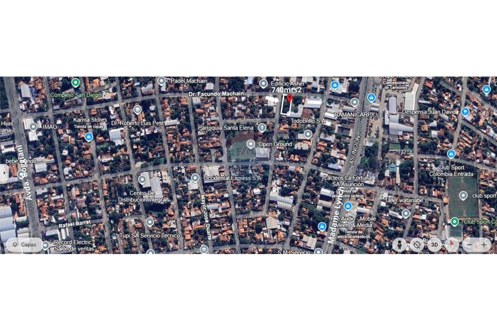 Terreno en Esquina de 740 m2 sobre Av. Facundo Machaín - Villa Aurelia