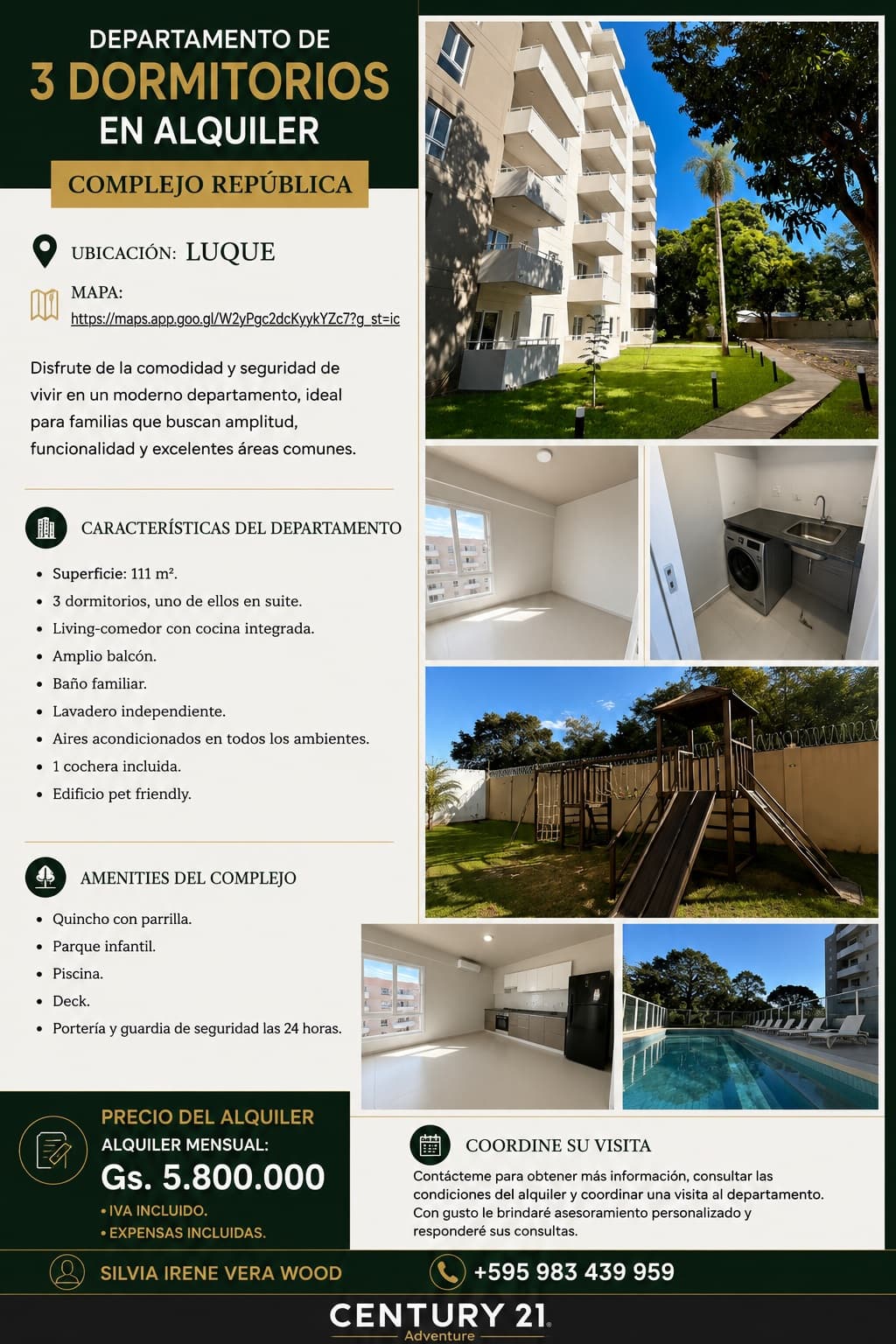 Departamento de 3 dormitorios en alquiler | complejo república, foto 2