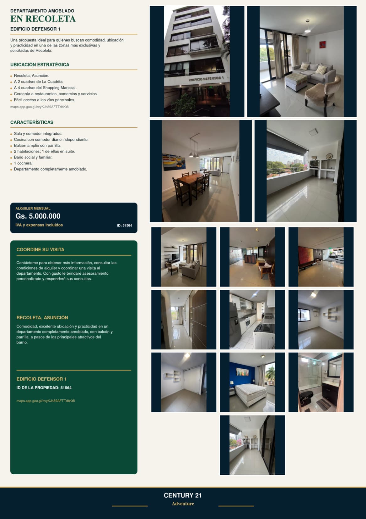 Departamento amoblado en alquiler | Recoleta, foto 2