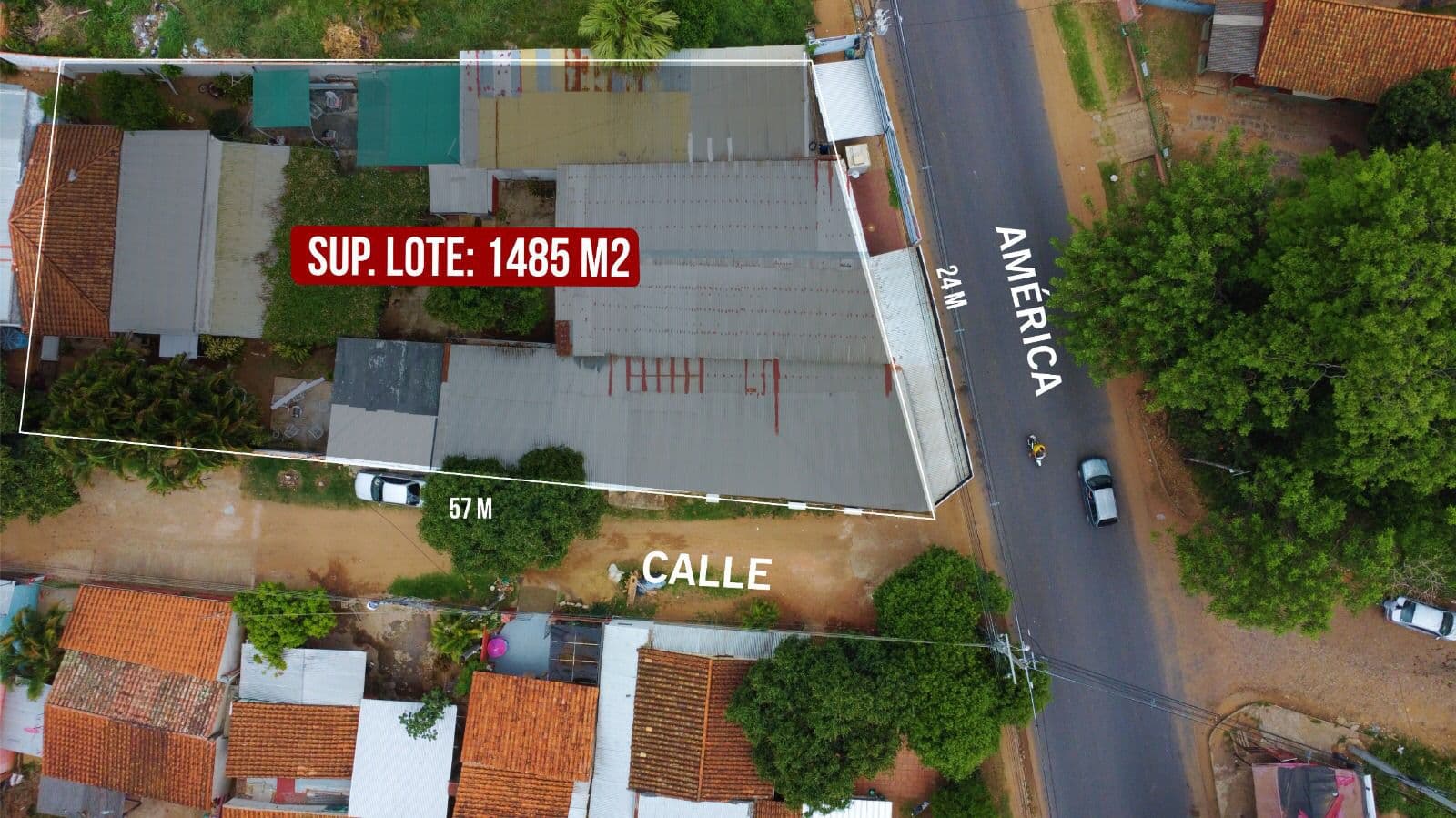 Terreno 1.485 m2 sobre america - Luque en esquina, foto 2