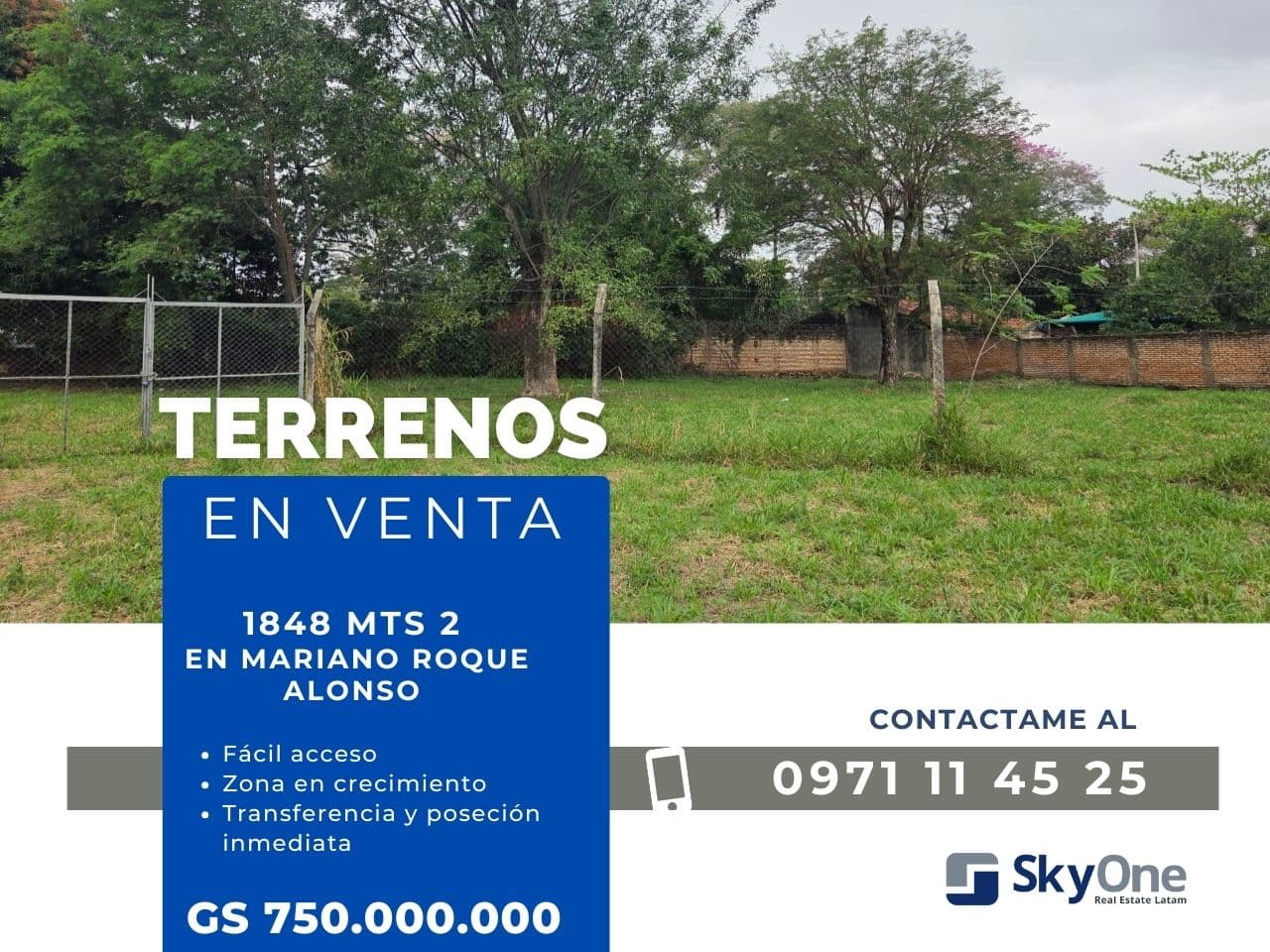 Vendo Terreno En Mariano Roque Alonso