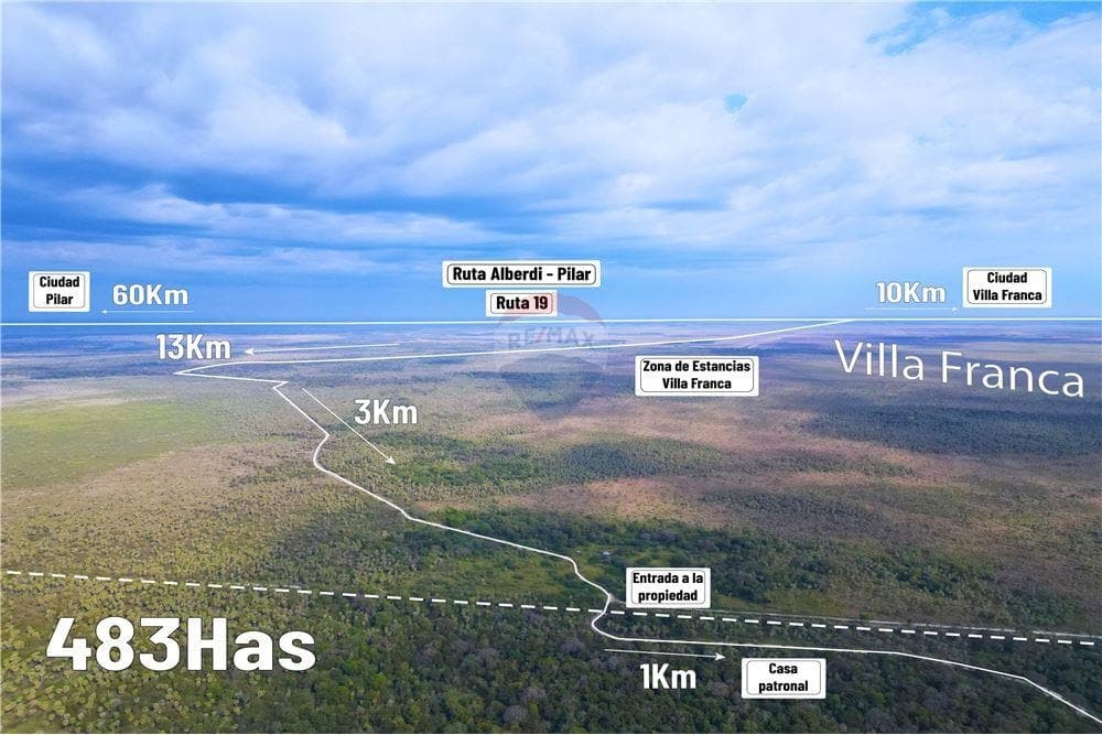 En venta estancia de 483h villa franca, ñeembucu