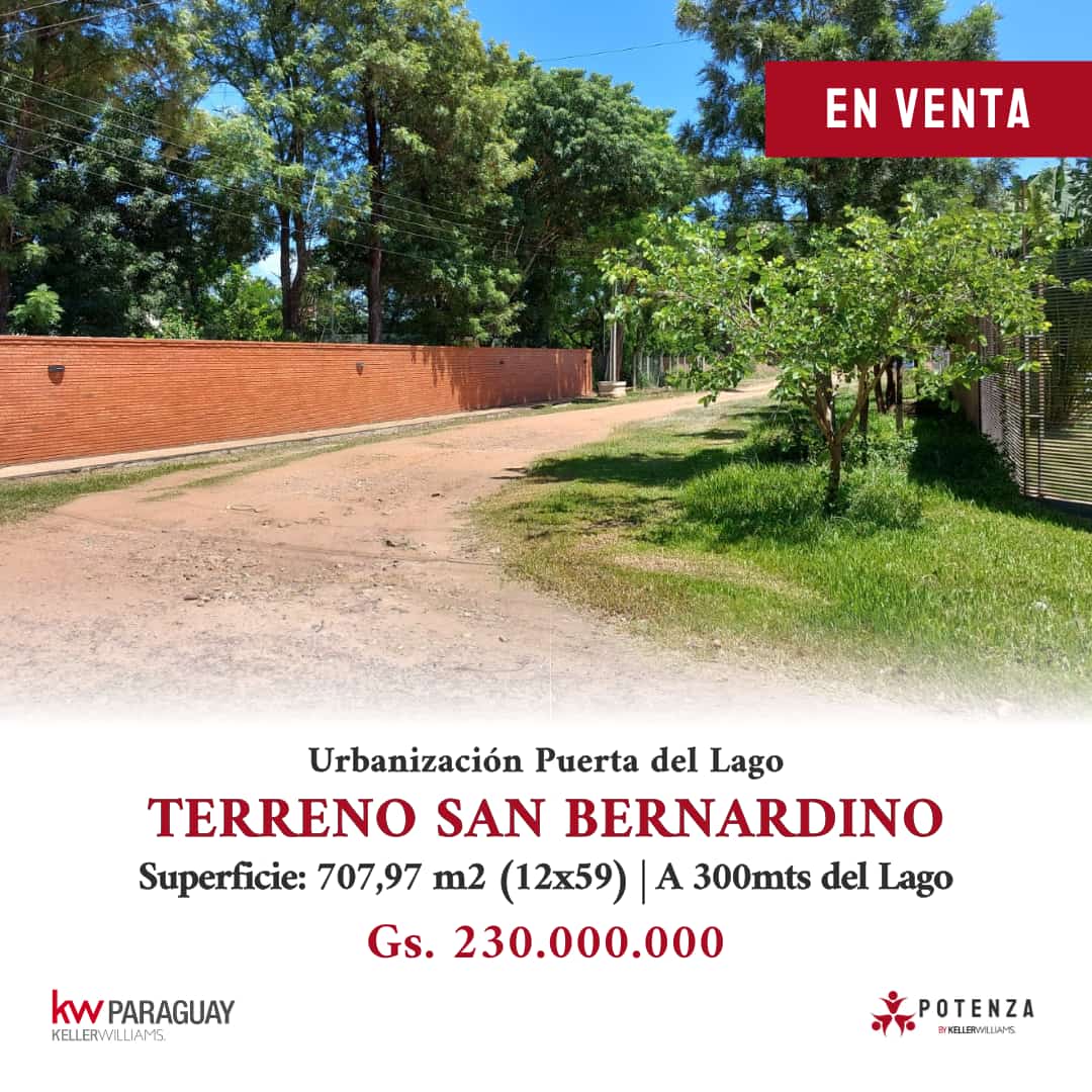 Venta de Terreno en San Bernardino