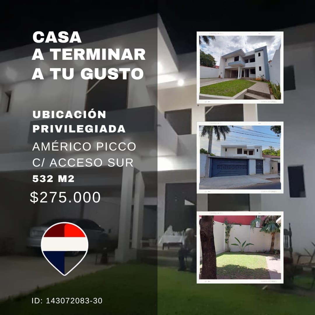 HERMOSA PROPIEDAD A TERMINAR Ubicación:Américo Picco, casi Acceso Sur, foto 1