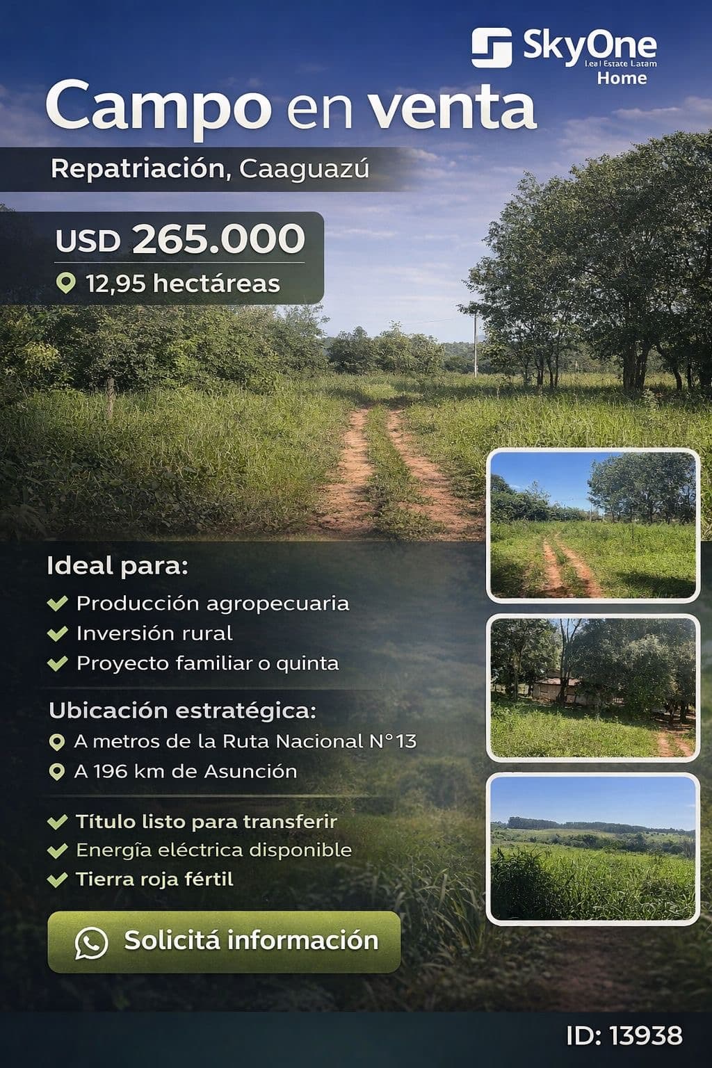 Campo en venta, foto 1