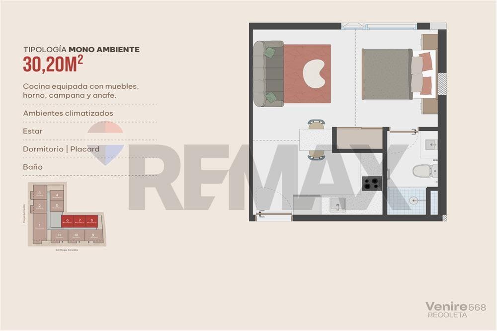 Departamento MONOAMBIENTE - Inversión en pozo - Recoleta, Asunción, Paraguay, foto 2