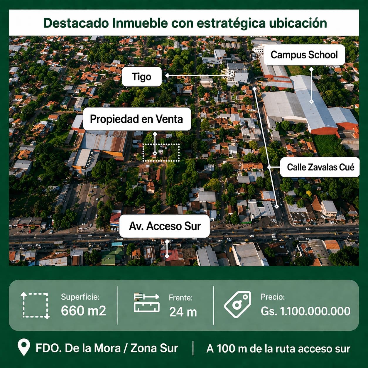 Destacada Propiedad En Fdo De La Mora / Zona Sur — foto 2