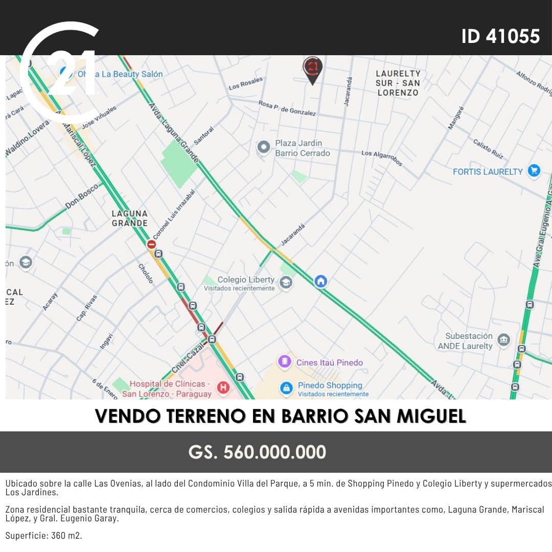 Vendo Terreno En Barrio San Miguel - Zona Pinedo