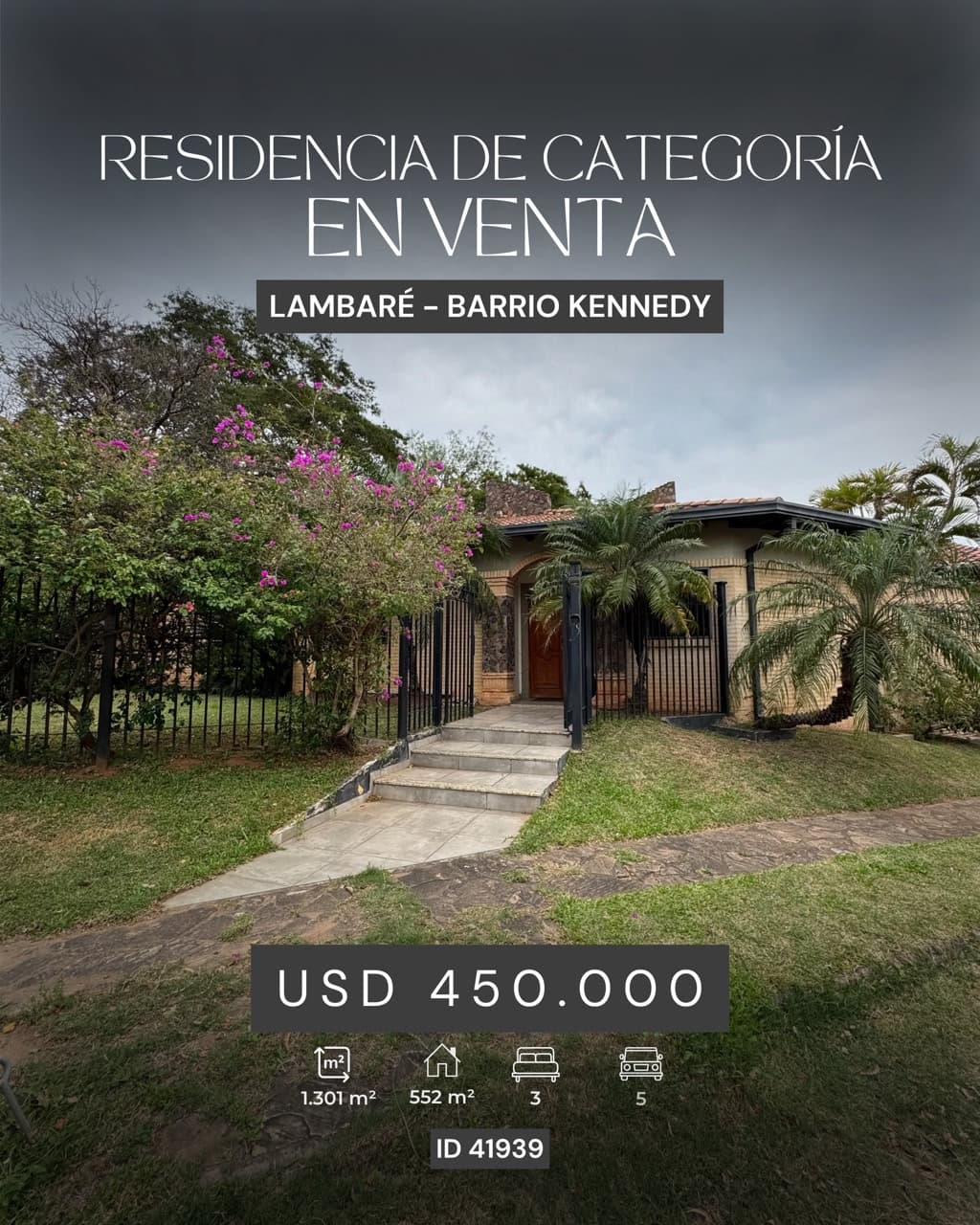 Amplia residencia en venta
